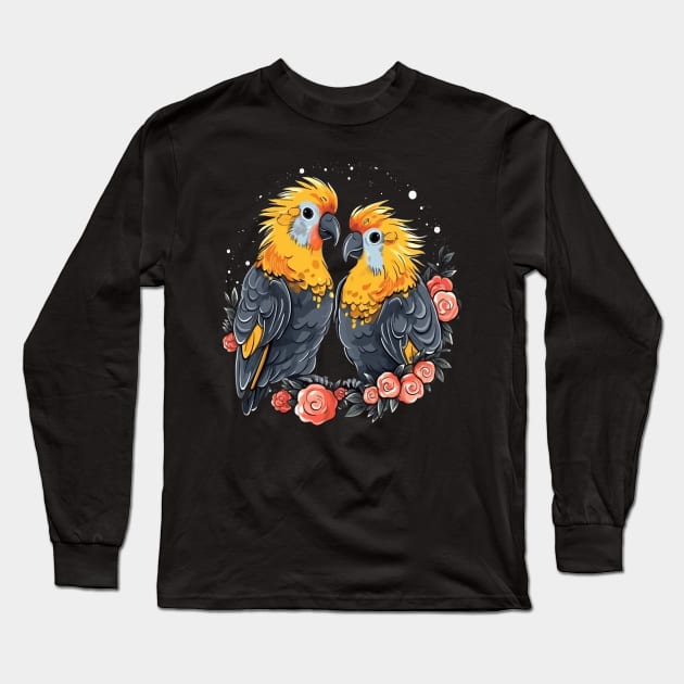 Cockatiel Valentine Day Long Sleeve T-Shirt by JH Mart